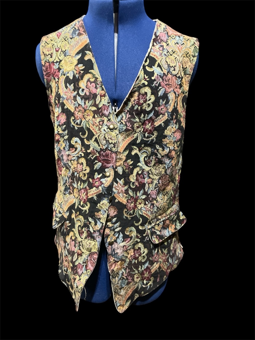 Floral Brocade Waistcoat Vest in Multicolor. from the Gap.